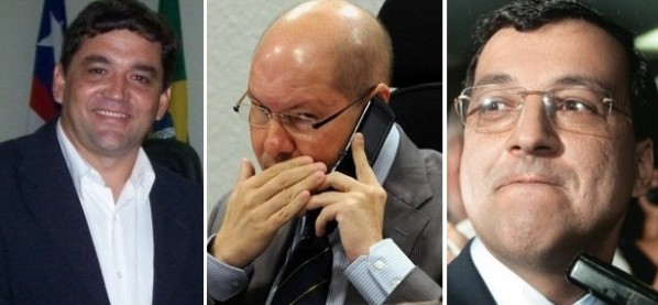 Vice-prefeito Sérgio Bastos, senador Demóstenes torres e o bicheiro Carlinhos Cachoeira