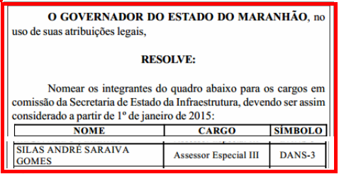 Nomeação - Silas André Saraiva Gomes Barroso