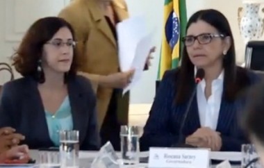 Camila Barbosa Neves ao lado da ex-governadora Roseana Sarney