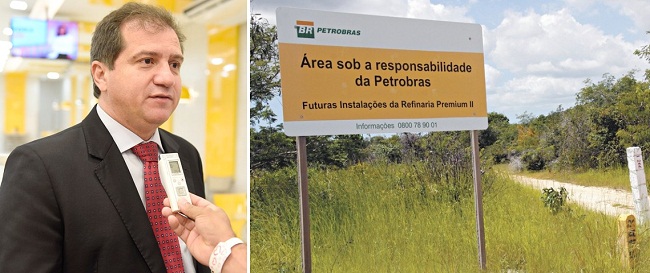 Secretário Simplício Araújo e o terreno abandonado da Refinaria