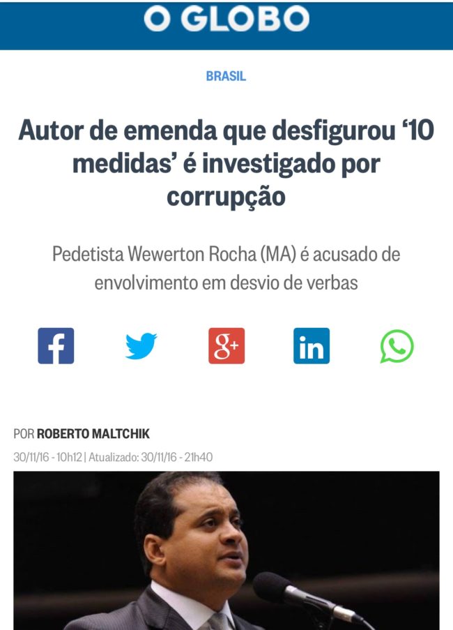 Weverton Rocha - O Globo