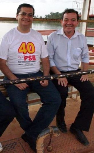 Governador Flávio Dino ao lado do aliado político, Miltinho Aragão, que está sendo investigado pela polícia