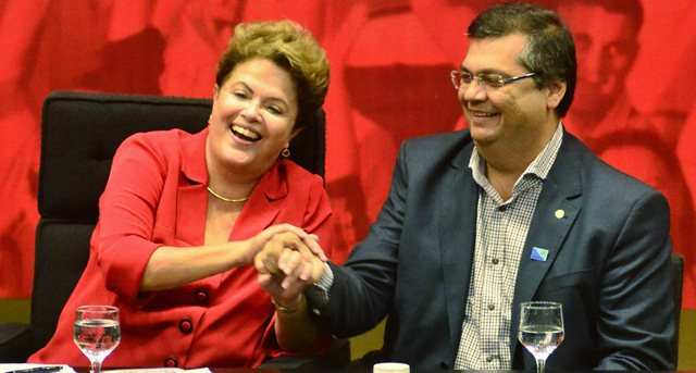 Presidente Dilma e o governador Flávio Dino