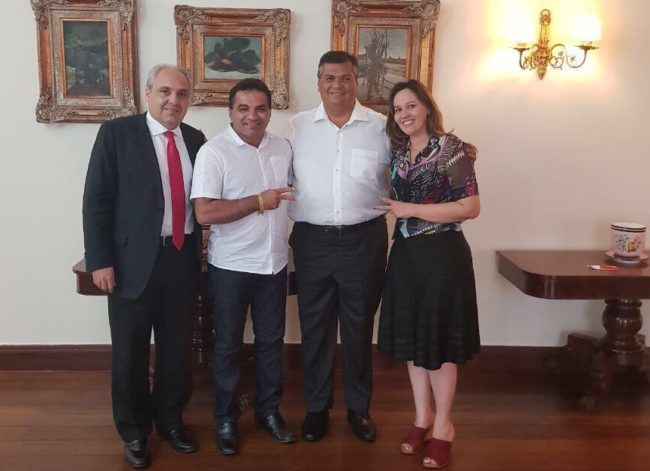 Chefe da Casa Civil, Marcelo Tavares, deputado Josimar, governador Flávio Dino e a ex-prefeita Detinha