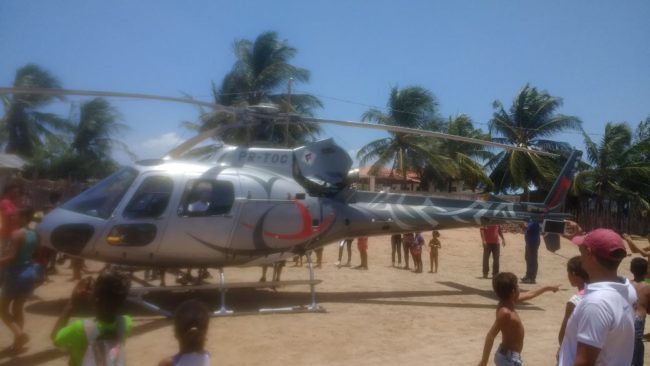 Helicóptero da Franere na Raposa