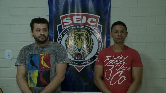 Oziel Frankilin Estrela e Alessandro Saraiva Gomes foram presos pela Polícia Civil em São Luís