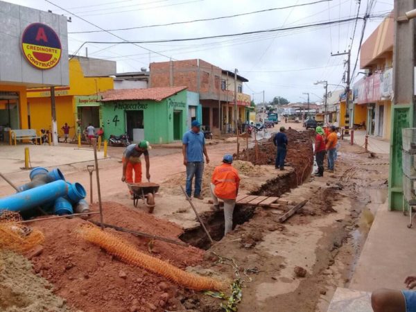 Obras em andamento no município de Dom Pedro-MA