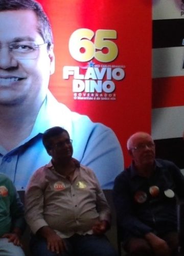 Flávio Dino recebendo apoio de Edson Araújo em 2014