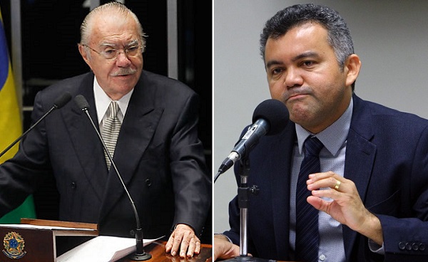 Ex-presidente José Sarney e o deputado federal Cléber Verde