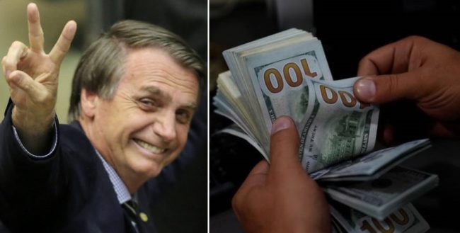 Votação de Jair Bolsonaro tem influência na queda do Dólar, que recuou 2,35%, a R$ 3,7662 na venda