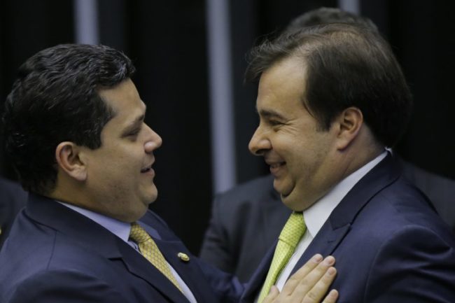 Presidentes Davi Alcolumbre (Senado) e Rodrigo Maia (Câmara)