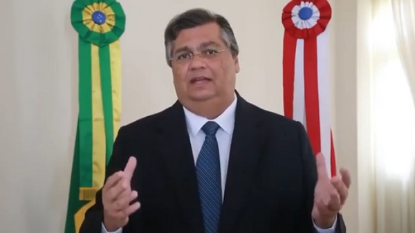 Governador Flávio Dino em pronunciamento hoje (6) no Palácio dos Leões