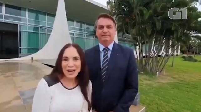 Regina Duarte e Jari Bolsonaro