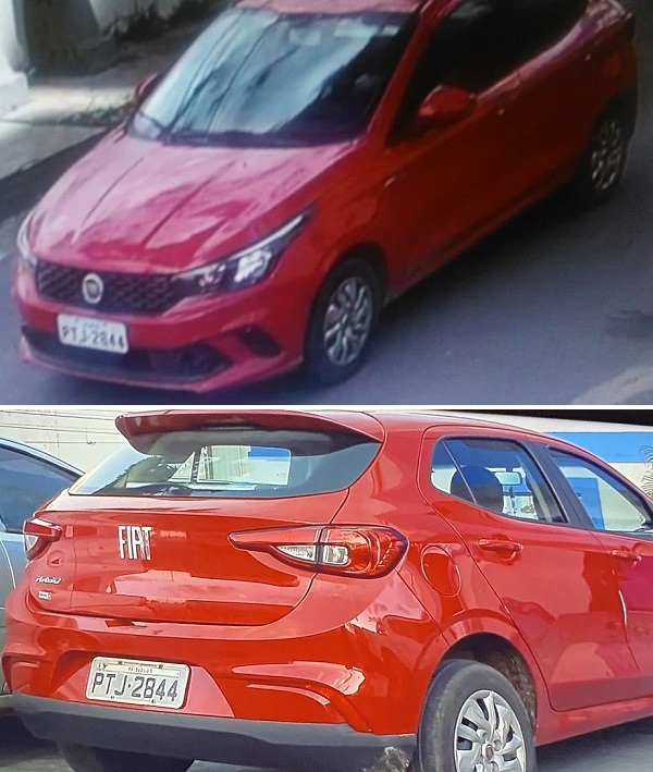 Carro clonado (primeiro da foto) tem várias diferenças do veículo do pai de Ayrton Pestana