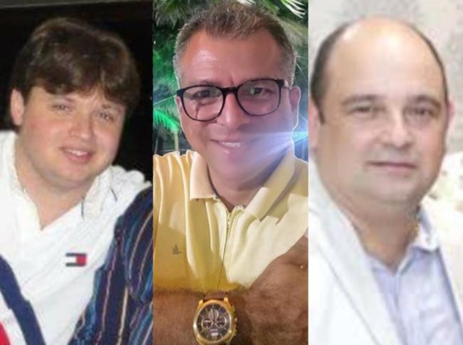 Empresários Alexandre Chuairy Cunha, Sormane Silva Santana e João de Deus Souza Lima Júnior
