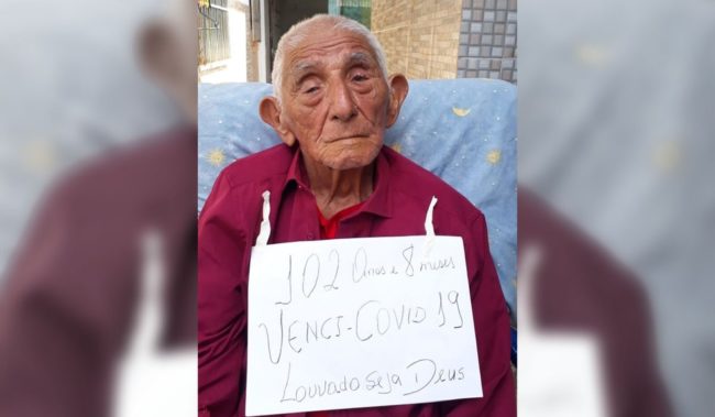 Francisco Pereira Leite tem 102 anos e venceu a Covid-19 no Maranhão