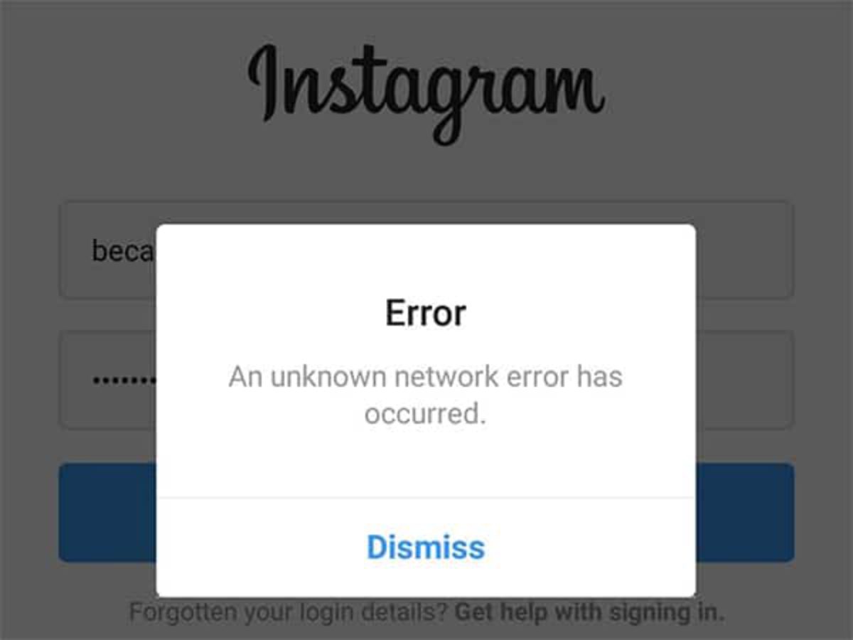 Your login details. Instagram Error. An Unknown Network Error has occurred. Instagram login Error. Инстаграм Неизвестная ошибка.