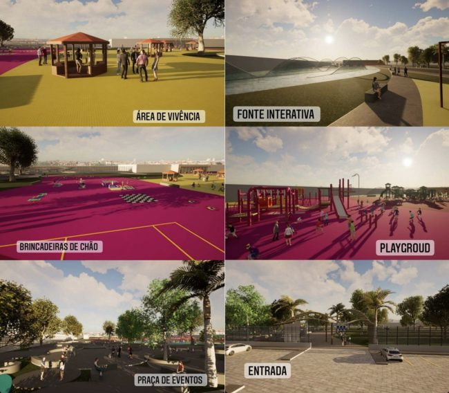 Parque da Família de Barreirinhas contará com playground, academia ao ar livre, pista de cooper, praça de eventos e de alimentação, fonte interativa e muito mais. 