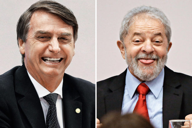 Bolsonaro e Lula presidente e ex-presidente