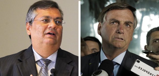 Governador Flávio Dino e o presidente Bolsonaro