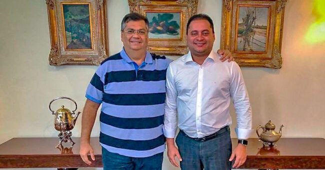 Ex-governador Flávio Dino e o senador Weverton Rocha rompidos