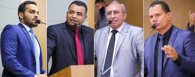 Vereadores Aldir Júnior, Edson Gaguinho, Chaguinhas e Umbelino Júnior