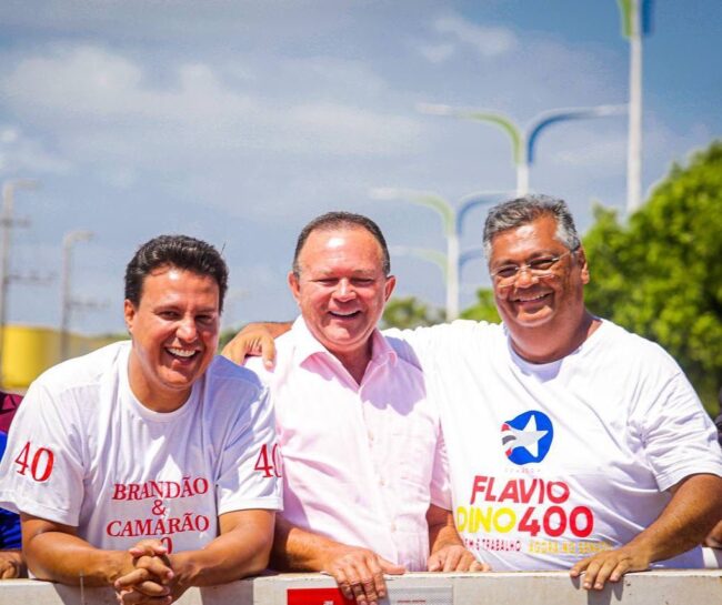 Felipe Camarão, Carlos Brandão e Flávio Dino