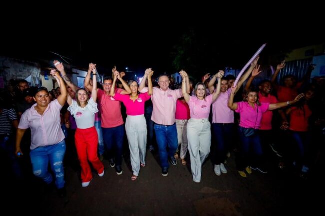 Suane Dias ao lado do governador Carlos Brandão e seus aliados em Gonçalves Dias-MA