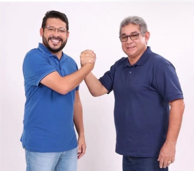 Candidato Dr. Rômulo e o prefeito Marcone